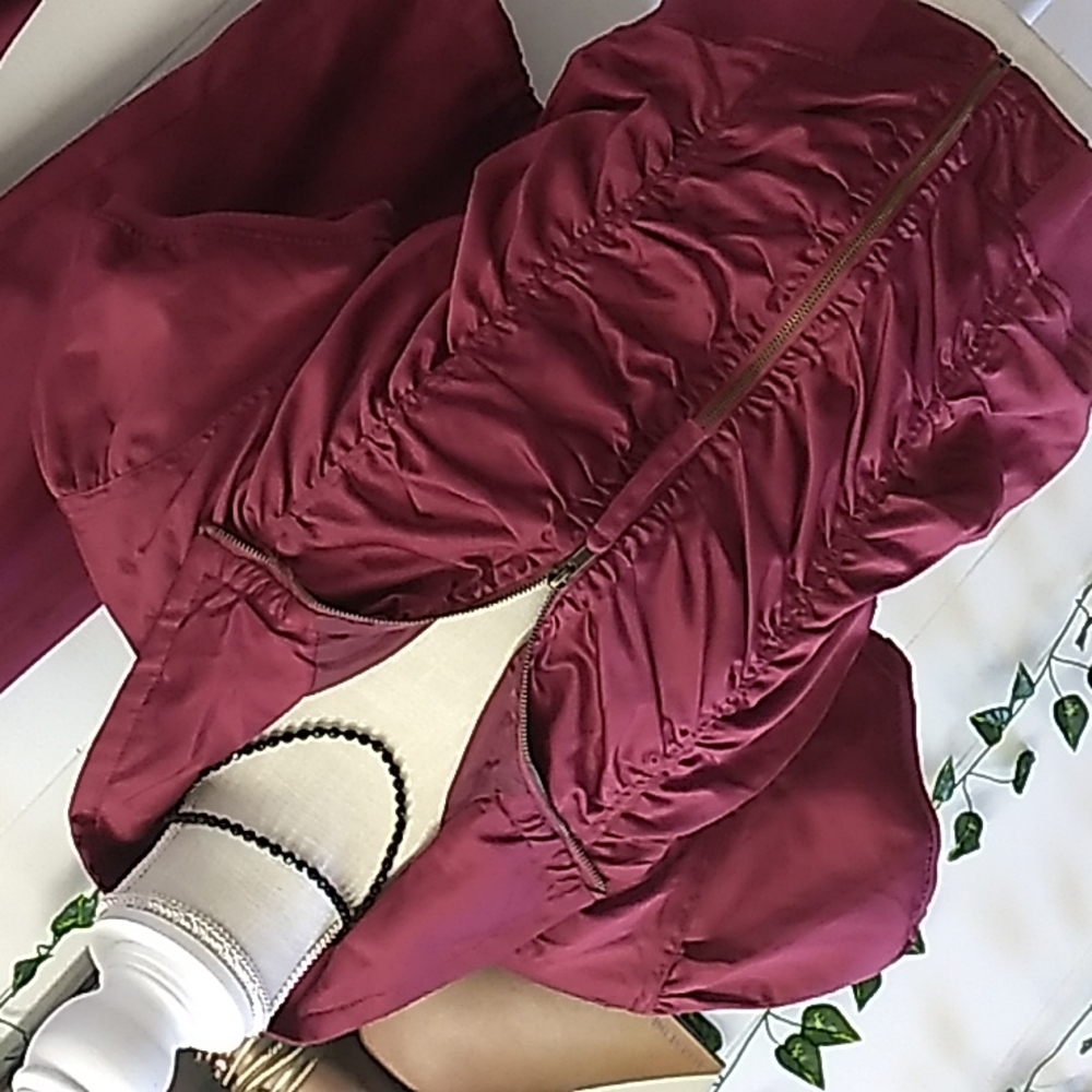 AMAZING!!! SHARP ASHLEY STEWART SZ 16 TWO PIECE RASPBERRY SILK / POLY SET - Picture 2 of 13